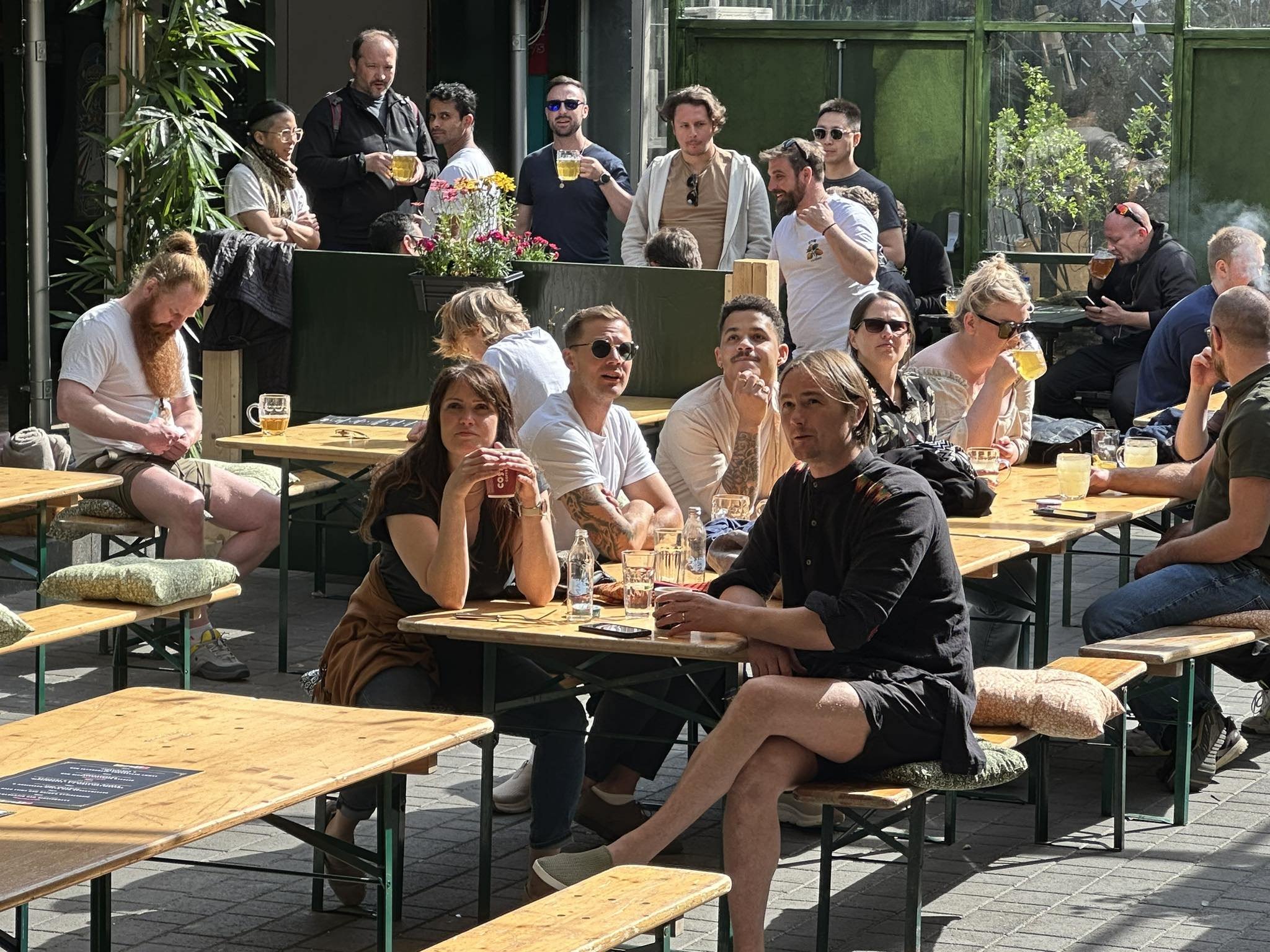 Beer garden hangout